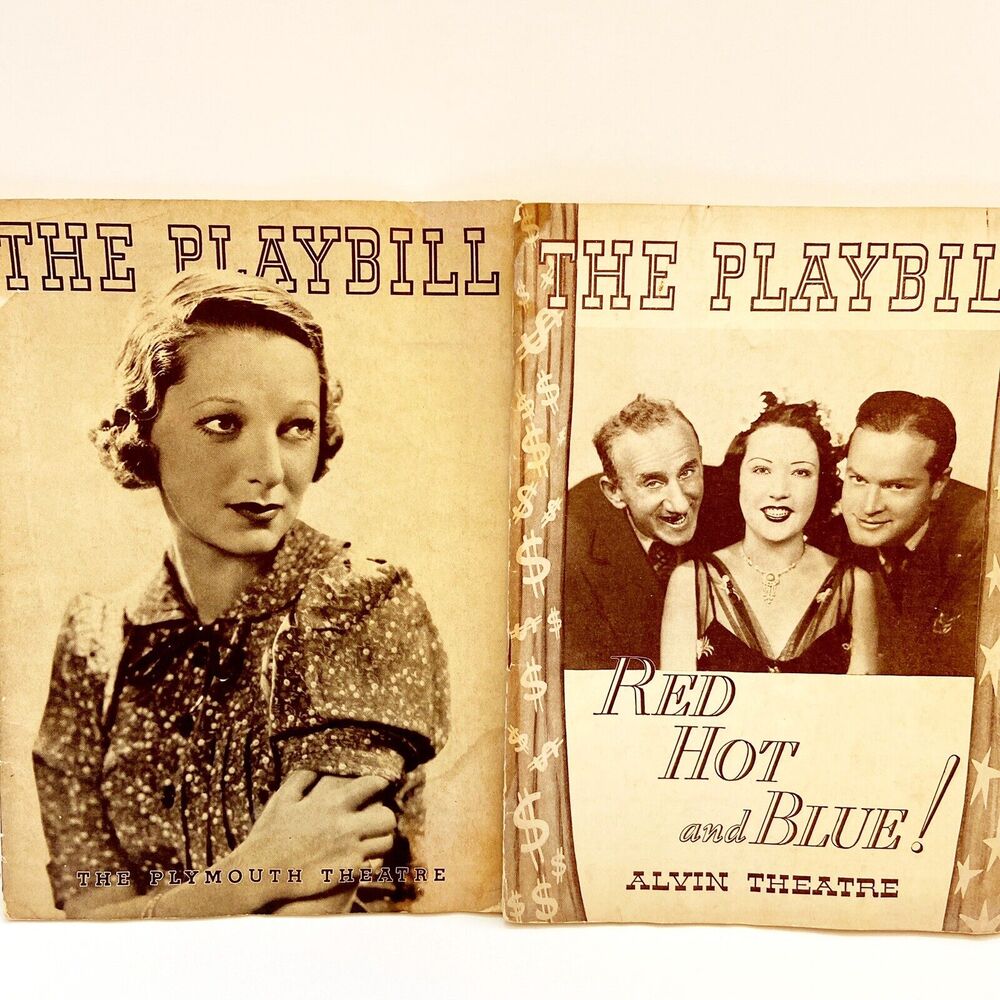 Playbill Magazine Alvin Theatre Bob Hope Ethel Merman Jimmy Durante 1937 Lot of